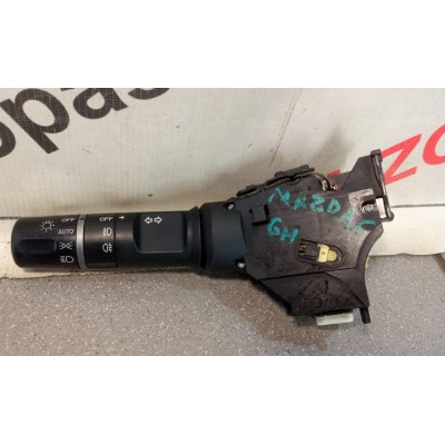 Переключатель поворотов подрулевой с ПТФ автосвет Mazda 6 (GH) 2007-2013 DF75-66-122  DF7566122